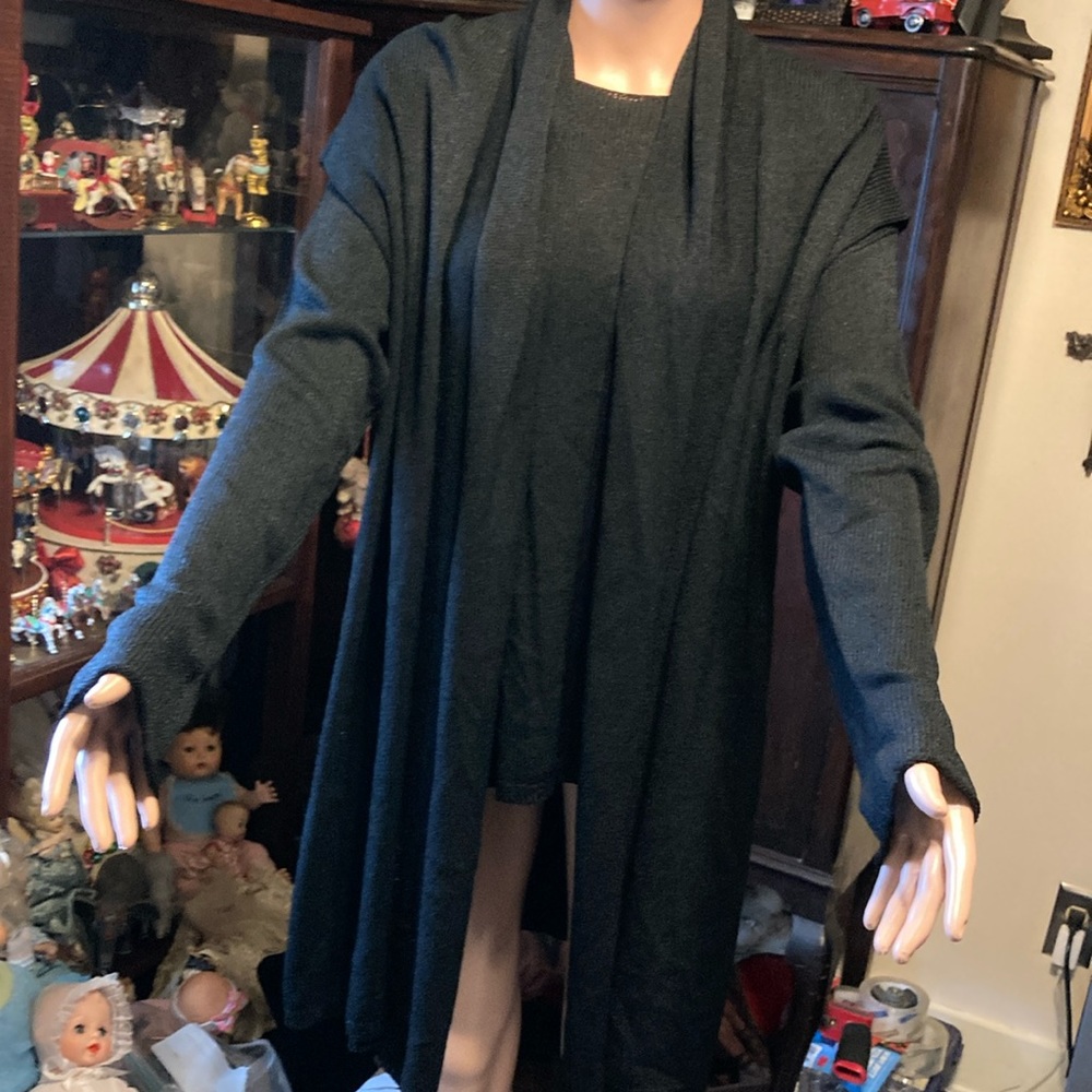 Duma hand loomed in Ca two piece sweater and cardigan set approximately size L